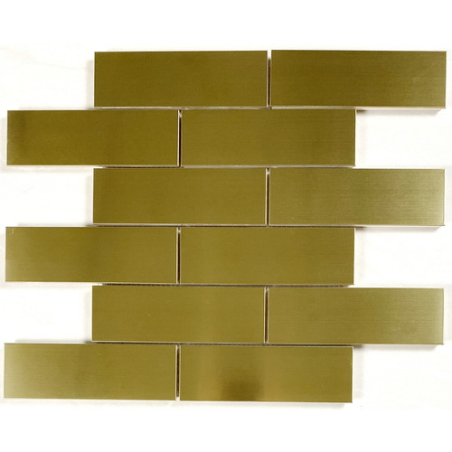 Stainless steel mosaic tile subway tile gold XSS SB-G01
