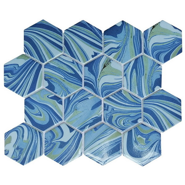Recycled glass mosaic tile can be used for all your improvement needs from interior to exterior, residential to commercial surface including: kitchen backsplash, bathroom wall and floor, Shower Floor or Wall, Pool & Spa. Our recycled glass tiles are customizable, including hundreds of different high temperature inkjet printings, a wide range of colors, glossy / glazed / frosted / antislip (grained) surfaces, sizes and patterens. Please contact us to find out more. This series of mosaic tiles are made by Xmosaics Foshan factory, your reliable supplier of mosaic tiles.