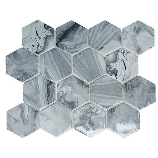 Recycled glass mosaic tile can be used for all your improvement needs from interior to exterior, residential to commercial surface including: kitchen backsplash, bathroom wall and floor, Shower Floor or Wall, Pool & Spa. Our recycled glass tiles are customizable, including hundreds of different high temperature inkjet printings, a wide range of colors, glossy / glazed / frosted / antislip (grained) surfaces, sizes and patterens. Please contact us to find out more. This series of mosaic tiles are made by Xmosaics Foshan factory, your reliable supplier of mosaic tiles.