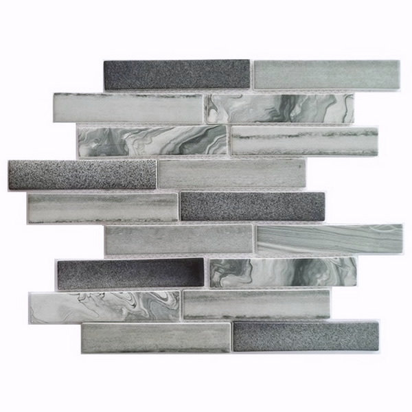recycled glass mosaic tile can be used for all your improvement needs from interior to exterior. Our recycled glass tiles are customizable, including hundreds of different high temperature inkjet printings, a wide range of colors, glossy / glazed / frosted / antislip (grained) surfaces, sizes and patterens. Please contact us to find out more. This series of random tiles are made by Xmosaics Foshan factory, your reliable supplier of mosaic tiles.