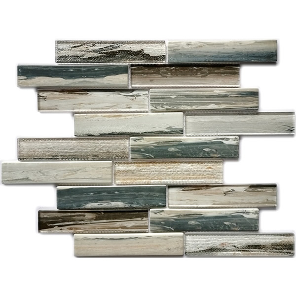 a combination of recycled glass mosaic tile and high temperature inkjet printed glass mosaic. this random tile can be used for all your improvement needs from interior to exterior. Our tiles are customizable, including hundreds of different high temperature inkjet printings, a wide range of colors, glossy / glazed / frosted / antislip (grained) surfaces, sizes and patterens. Please contact us to find out more. This series of random tiles are made by Xmosaics Foshan factory, your reliable supplier of mosaic tiles.