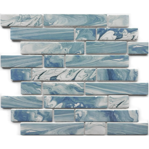 recycled glass mosaic tile can be used for all your improvement needs from interior to exterior. Our recycled glass tiles are customizable, including hundreds of different high temperature inkjet printings, a wide range of colors, glossy / glazed / frosted / antislip (grained) surfaces, sizes and patterens. Please contact us to find out more. This series of random tiles are made by Xmosaics Foshan factory, your reliable supplier of mosaic tiles.