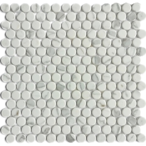 recycled glass mosaic tile dia. 20.5 mm penny round XRG 20P583