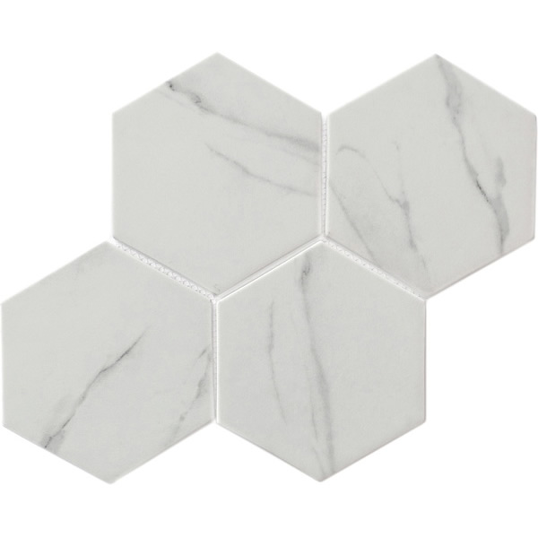 our 6 inch large size hexagon recycled glass mosaic tile can be used for all your improvement needs from interior to exterior. Our recycled glass tiles are customizable, including hundreds of different high temperature inkjet printings, a wide range of colors, glossy / glazed / frosted / antislip (grained) surfaces, sizes and patterens. Please contact us to find out more. This series of mosaic tiles are made by Xmosaics Foshan factory, your reliable supplier of mosaic tiles.