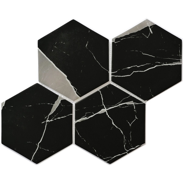 our 6 inch large size hexagon recycled glass mosaic tile can be used for all your improvement needs from interior to exterior. Our recycled glass tiles are customizable, including hundreds of different high temperature inkjet printings, a wide range of colors, glossy / glazed / frosted / antislip (grained) surfaces, sizes and patterens. Please contact us to find out more. This series of mosaic tiles are made by Xmosaics Foshan factory, your reliable supplier of mosaic tiles.