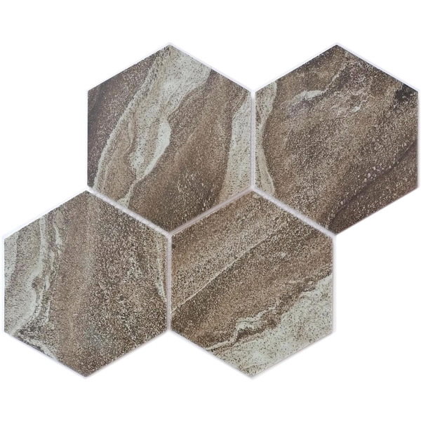 our 6 inch large size hexagon recycled glass mosaic tile can be used for all your improvement needs from interior to exterior. Our recycled glass tiles are customizable, including hundreds of different high temperature inkjet printings, a wide range of colors, glossy / glazed / frosted / antislip (grained) surfaces, sizes and patterens. Please contact us to find out more. This series of mosaic tiles are made by Xmosaics Foshan factory, your reliable supplier of mosaic tiles.