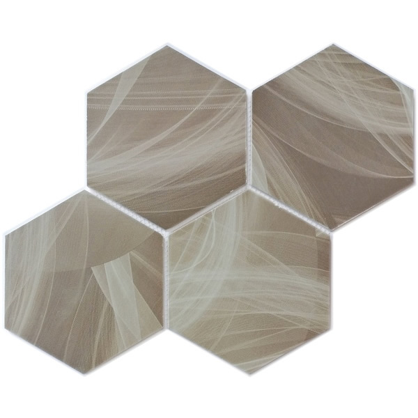 our 6 inch large size hexagon recycled glass mosaic tile can be used for all your improvement needs from interior to exterior. Our recycled glass tiles are customizable, including hundreds of different high temperature inkjet printings, a wide range of colors, glossy / glazed / frosted / antislip (grained) surfaces, sizes and patterens. Please contact us to find out more. This series of mosaic tiles are made by Xmosaics Foshan factory, your reliable supplier of mosaic tiles.