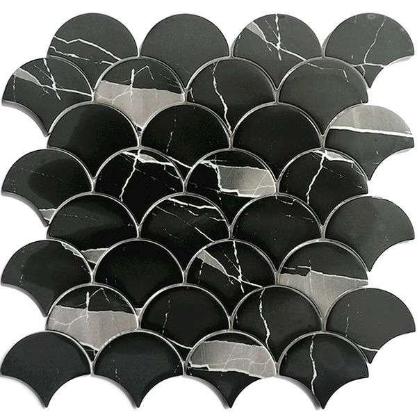 This recycled glass tile combines the natural beauty of a natural stone look and the durability of glass. These tiles are made of recycled glass, offering a durable and sustainable option for your home. The colors reflect the look and texture of natural stone, bringing a pure, spacious feeling to any room. You could use glass mosaics anywhere since they are water-resistant and easy to clean! These tiles are a perfect choice for areas with high moisture. Recycled glass mosaic will greatly improve your shower walls, floors, or a steam room. Recycled glass tiles include hundreds of different high temperature inkjet printings, glossy / glazed / frosted / antislip (grained) surfaces, sizes and patterens. Please contact us to find out more. This series of mosaic tiles are made by Xmosaics Foshan factory, your reliable supplier of mosaic tiles.